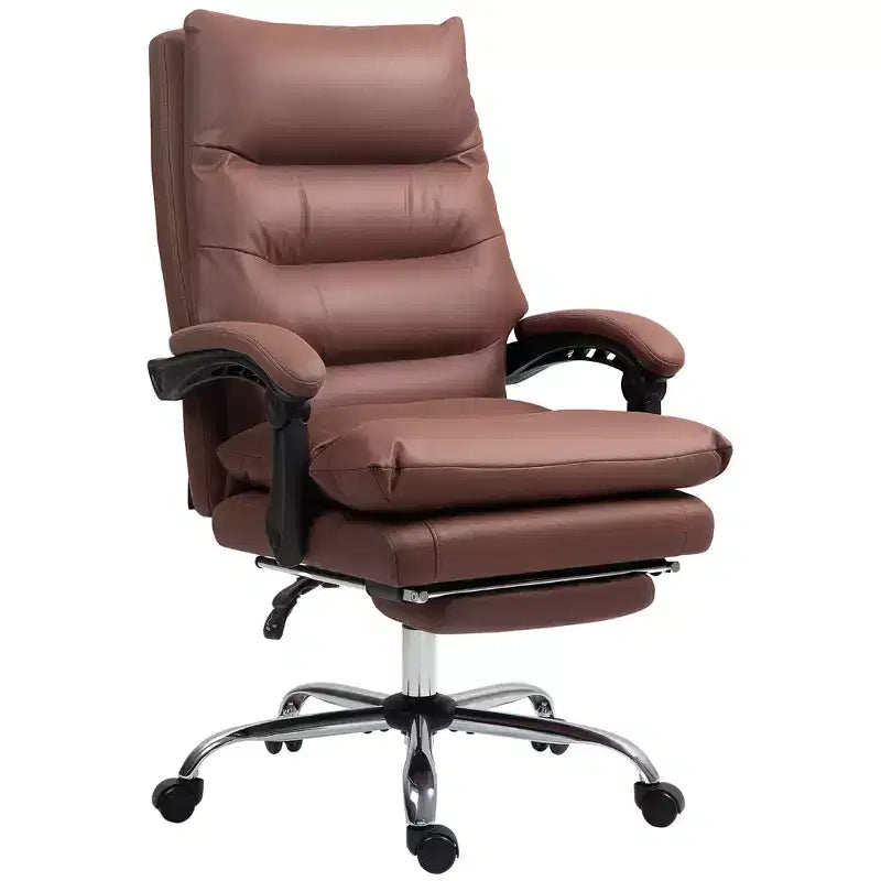 Vibration Massage Office Chair, Reclining Back, Footrest, Microfibre Comfy Computer Chair