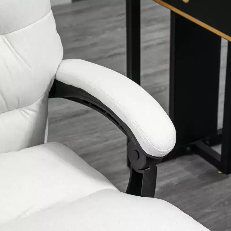 Vibration Massage Office Chair, Reclining Back, Footrest, Microfibre Comfy Computer Chair