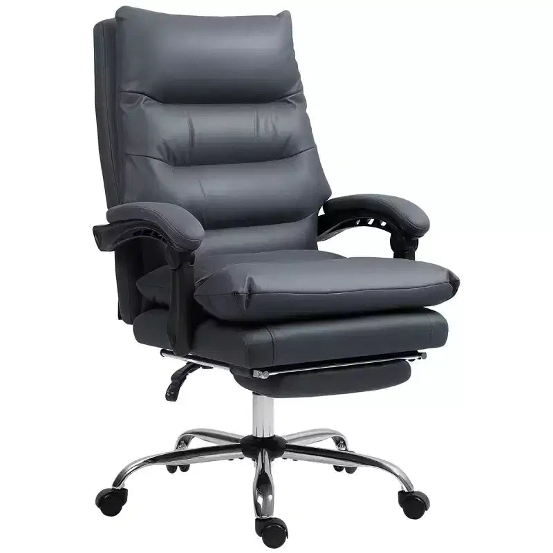 Vibration Massage Office Chair, Reclining Back, Footrest, Microfibre Comfy Computer Chair