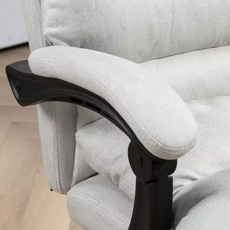 Vibration Massage Office Chair, Reclining Back, Footrest, Microfibre Comfy Computer Chair