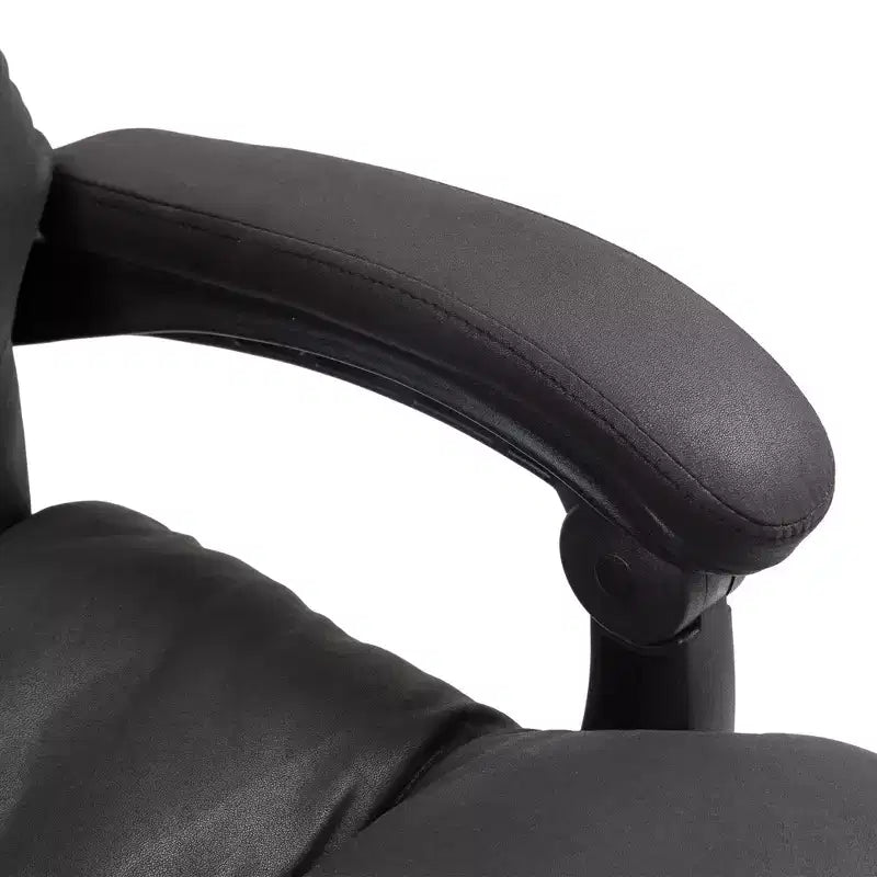 Vibration Massage Office Chair, Reclining Back, Footrest, Microfibre Comfy Computer Chair