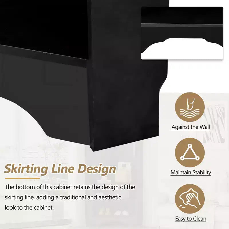 Minimalist Corner Hall Tree with 4 Hooks and Adjustable Shelf
