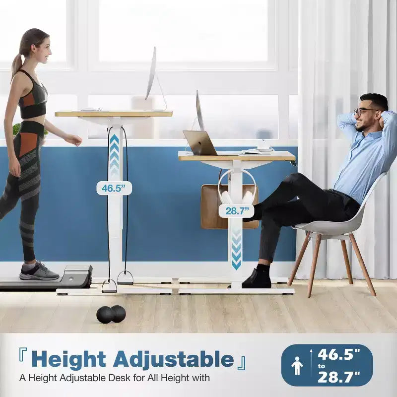 63" Electric Standing Desk – Height Adjustable Workstation with Memory Presets, Quiet Motor