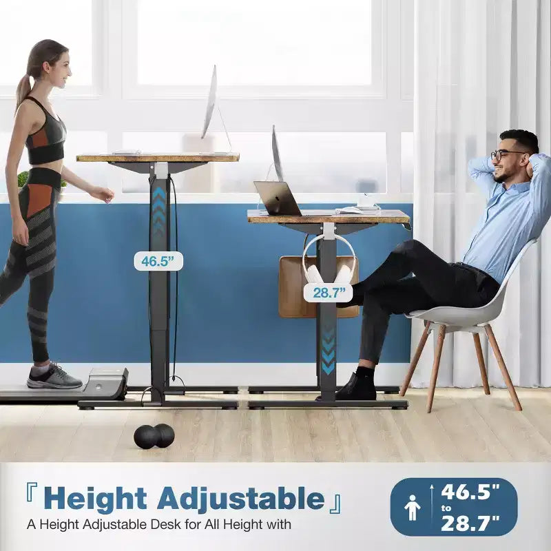 63" Electric Standing Desk – Height Adjustable Workstation with Memory Presets, Quiet Motor