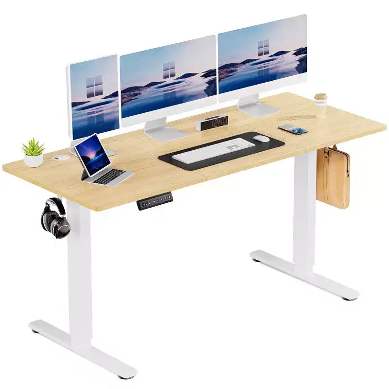 63" Electric Standing Desk – Height Adjustable Workstation with Memory Presets, Quiet Motor