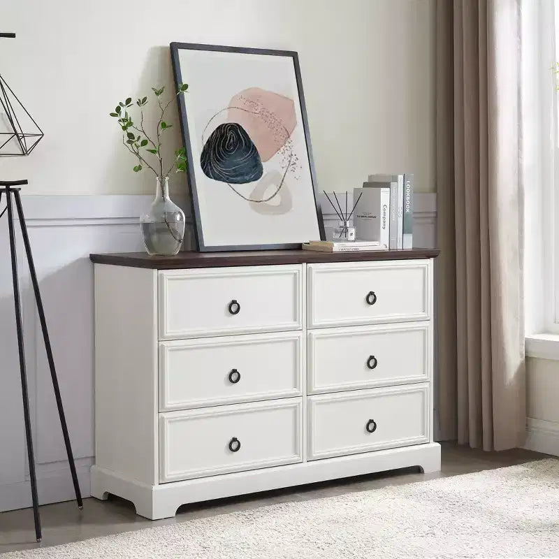 31.5 in. H Accent Cabinet with 6 Drawers