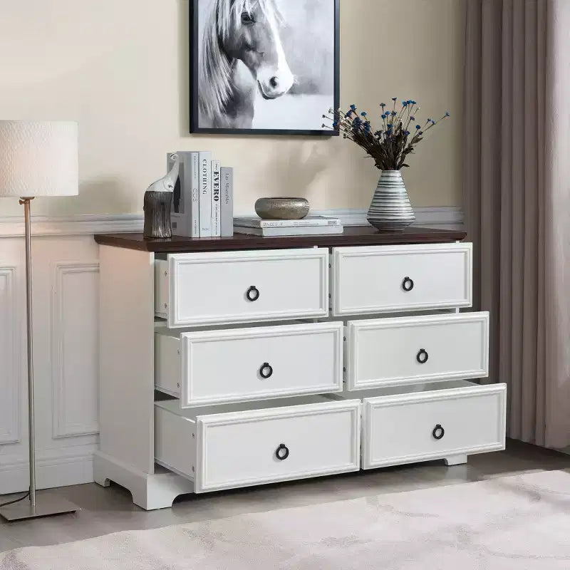 31.5 in. H Accent Cabinet with 6 Drawers