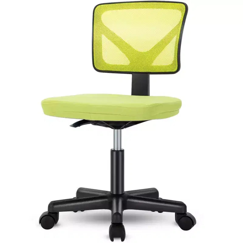 Office Chair Home Office Desk Armless Mesh Computer Chair Small Space Swivel Adjustable Low Back Task Chair for Teens Adults Blue