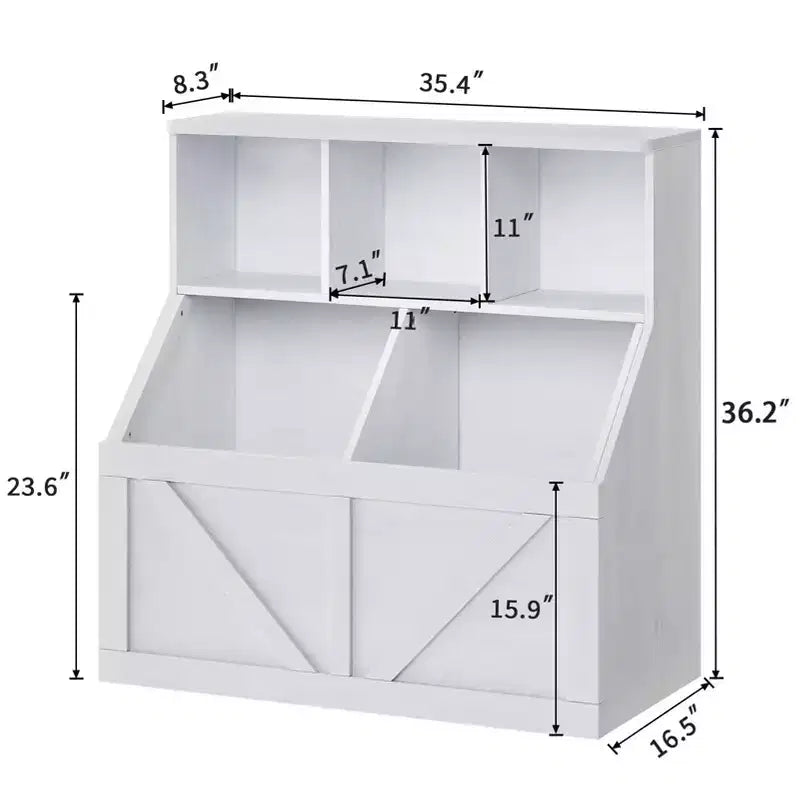 Kids Toy Storage Organizer, Kids Bookshelf and Toy Storage, Toddlers Bookshelf Toy Organizer for Kids Rooms Playroom Bedroom Nursery Daycare