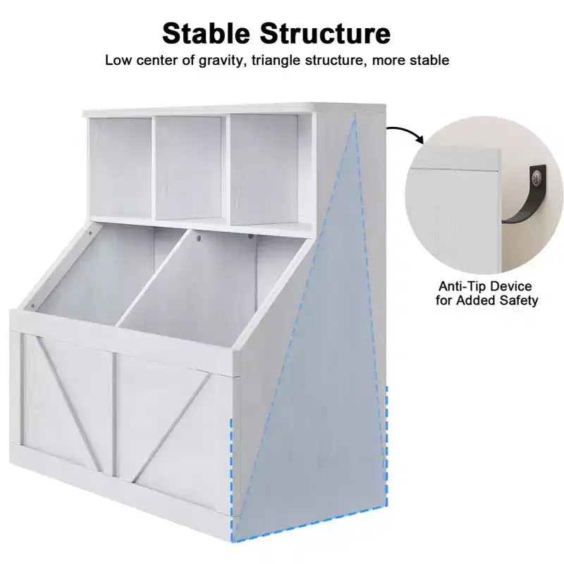 Kids Toy Storage Organizer, Kids Bookshelf and Toy Storage, Toddlers Bookshelf Toy Organizer for Kids Rooms Playroom Bedroom Nursery Daycare