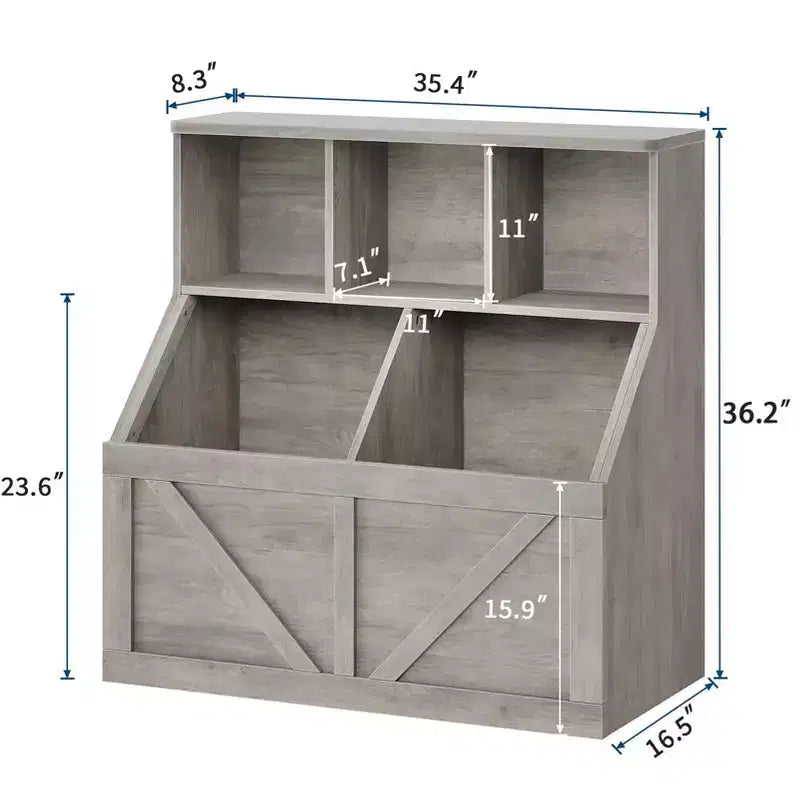 Kids Toy Storage Organizer, Kids Bookshelf and Toy Storage, Toddlers Bookshelf Toy Organizer for Kids Rooms Playroom Bedroom Nursery Daycare