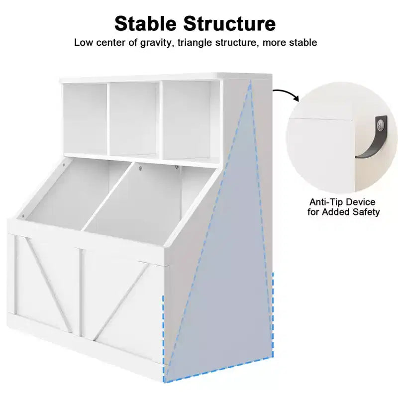 Kids Toy Storage Organizer, Kids Bookshelf and Toy Storage, Toddlers Bookshelf Toy Organizer for Kids Rooms Playroom Bedroom Nursery Daycare