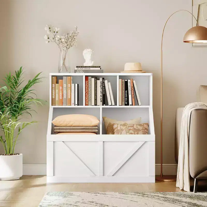 Kids Toy Storage Organizer, Kids Bookshelf and Toy Storage, Toddlers Bookshelf Toy Organizer for Kids Rooms Playroom Bedroom Nursery Daycare