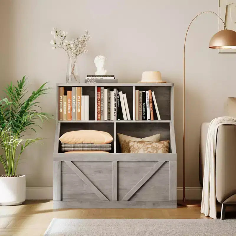 Kids Toy Storage Organizer, Kids Bookshelf and Toy Storage, Toddlers Bookshelf Toy Organizer for Kids Rooms Playroom Bedroom Nursery Daycare