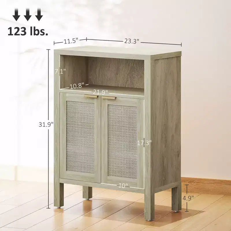 Sideboard Buffet Cabinet with Storage, Modern Accent Cabinet with Adjustable Shelf