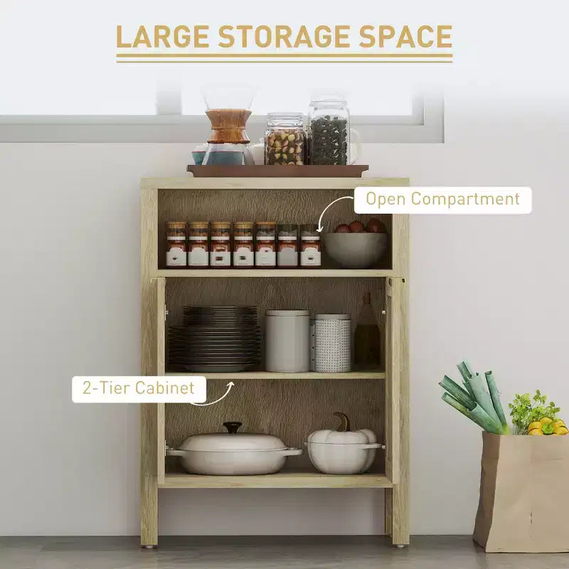 Sideboard Buffet Cabinet with Storage, Modern Accent Cabinet with Adjustable Shelf