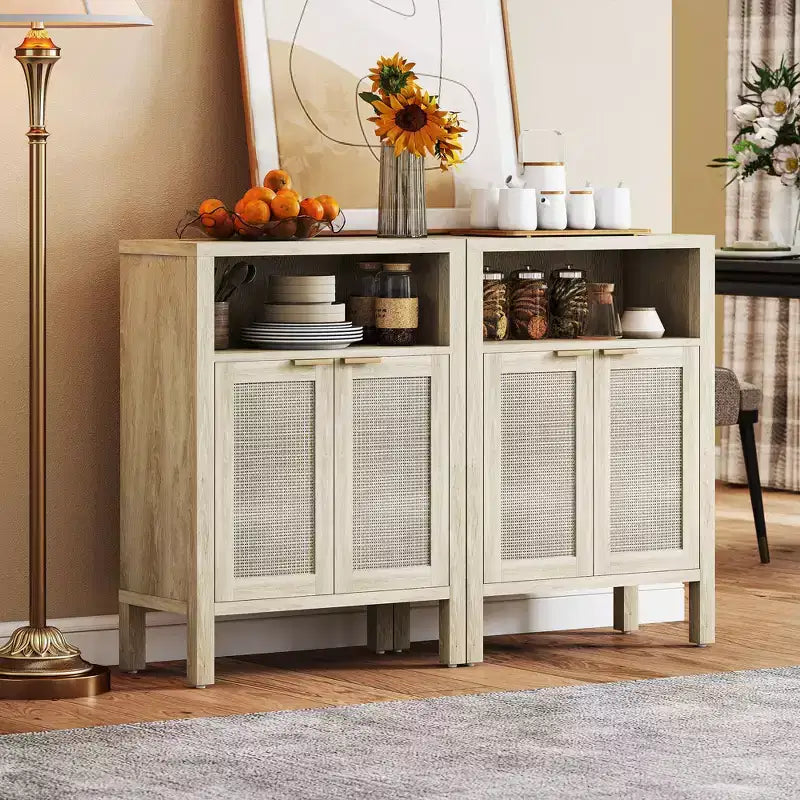 Sideboard Buffet Cabinet with Storage, Modern Accent Cabinet with Adjustable Shelf