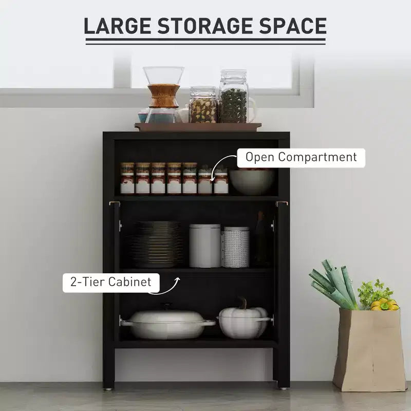 Sideboard Buffet Cabinet with Storage, Modern Accent Cabinet with Adjustable Shelf
