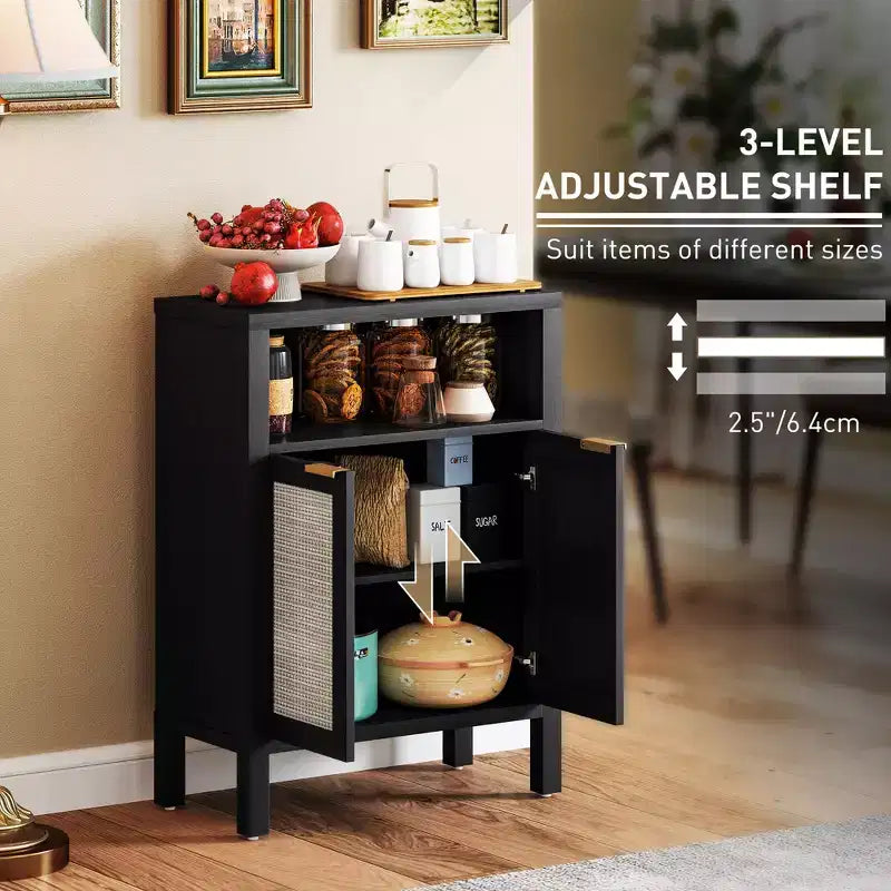 Sideboard Buffet Cabinet with Storage, Modern Accent Cabinet with Adjustable Shelf