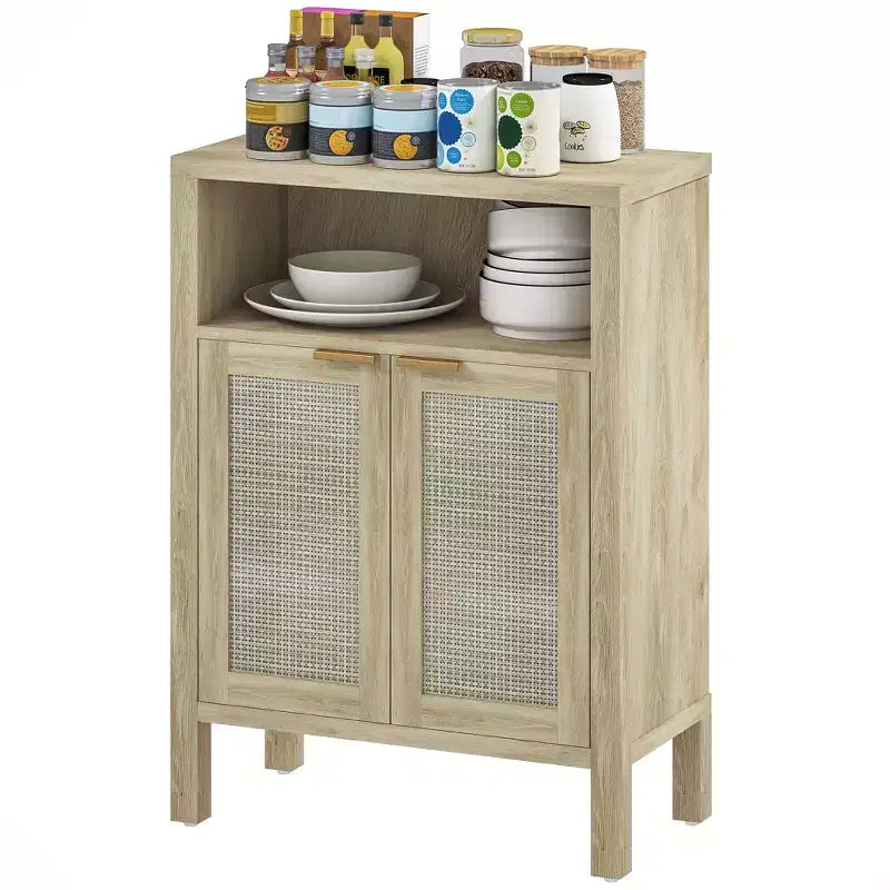 Sideboard Buffet Cabinet with Storage, Modern Accent Cabinet with Adjustable Shelf