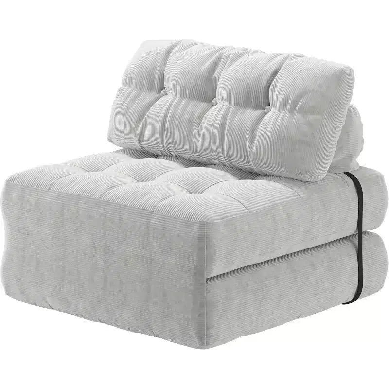 Folding Sofa Bed, Futon Sofa Bed, Futon Sofa Bed Convertible Sleeper Chair, Pillow Foldable Mattress Back Support, Portable Fold Out Couch, Single