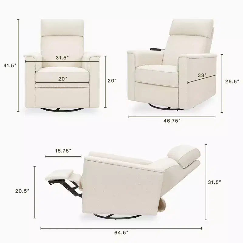 Willa Deluxe Power Recliner and Swivel Glider with Heat and Massage
