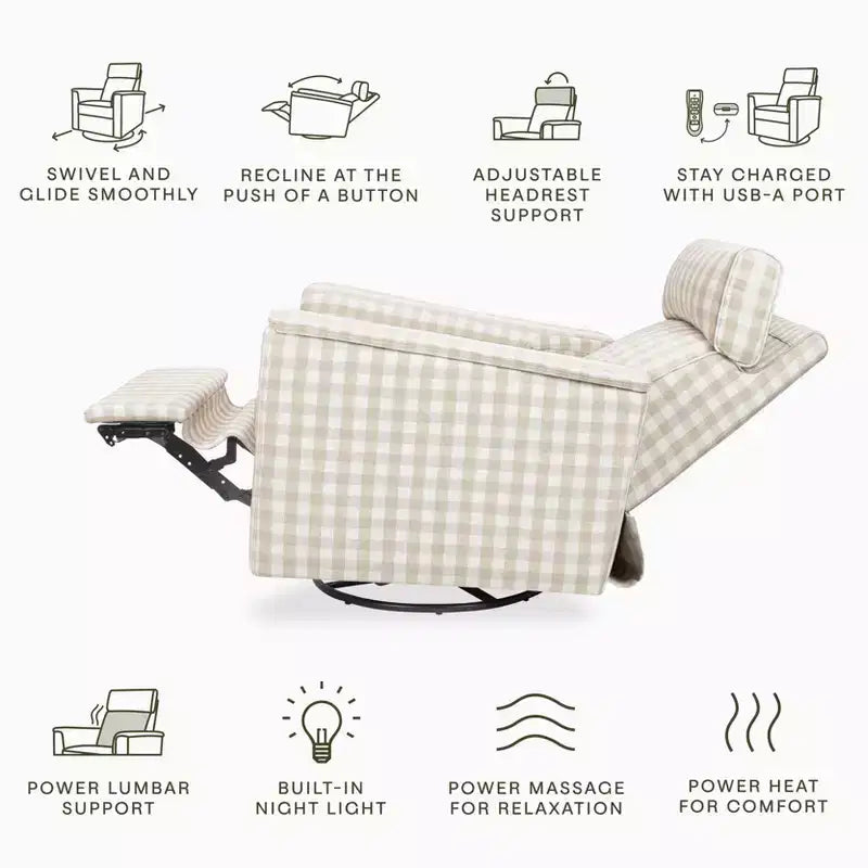 Willa Deluxe Power Recliner and Swivel Glider with Heat and Massage