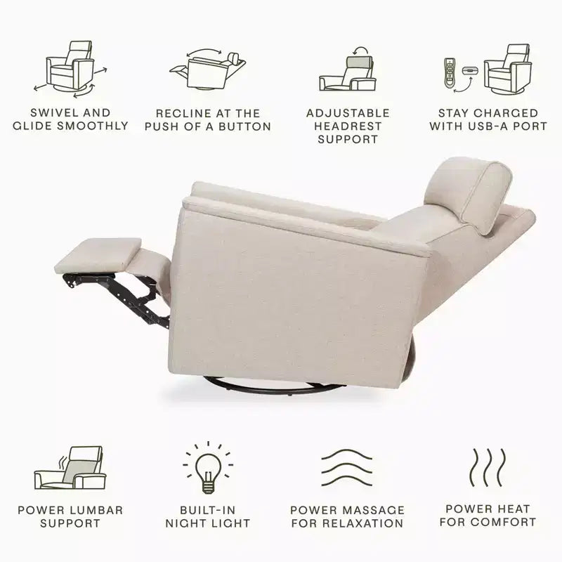 Willa Deluxe Power Recliner and Swivel Glider with Heat and Massage