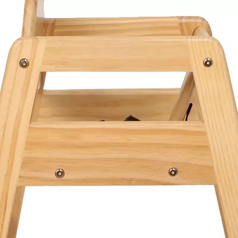Baby High Chair, Solid Wood, Easy to Clean