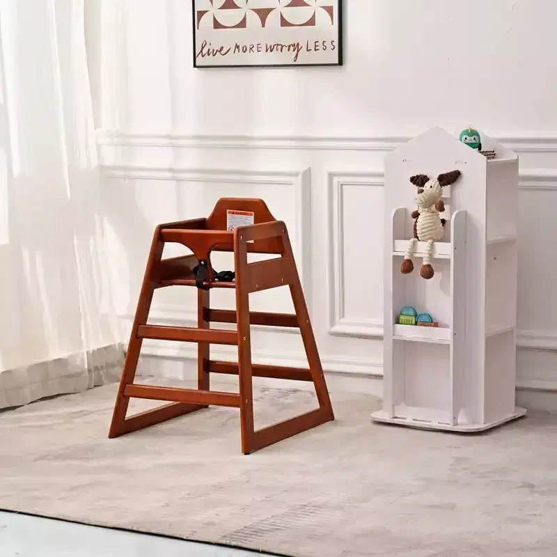 Baby High Chair, Solid Wood, Easy to Clean