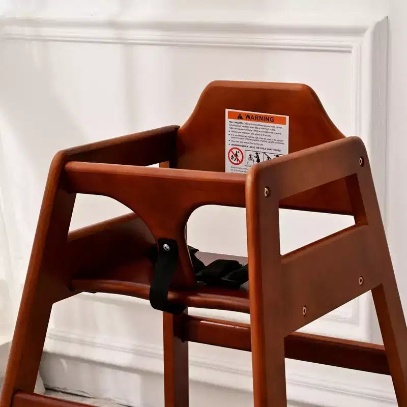 Baby High Chair, Solid Wood, Easy to Clean