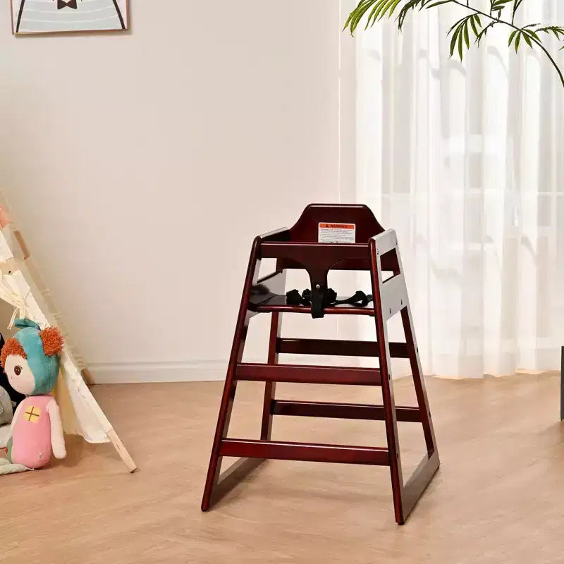 Baby High Chair, Solid Wood, Easy to Clean
