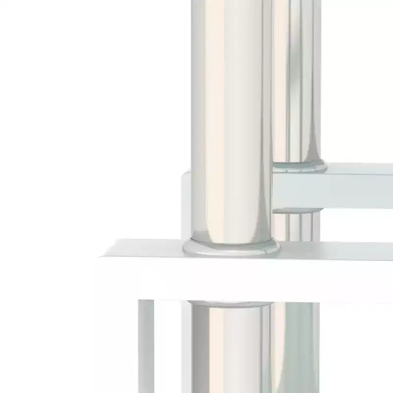 Square Glass Coffee Table with Storage Shelf