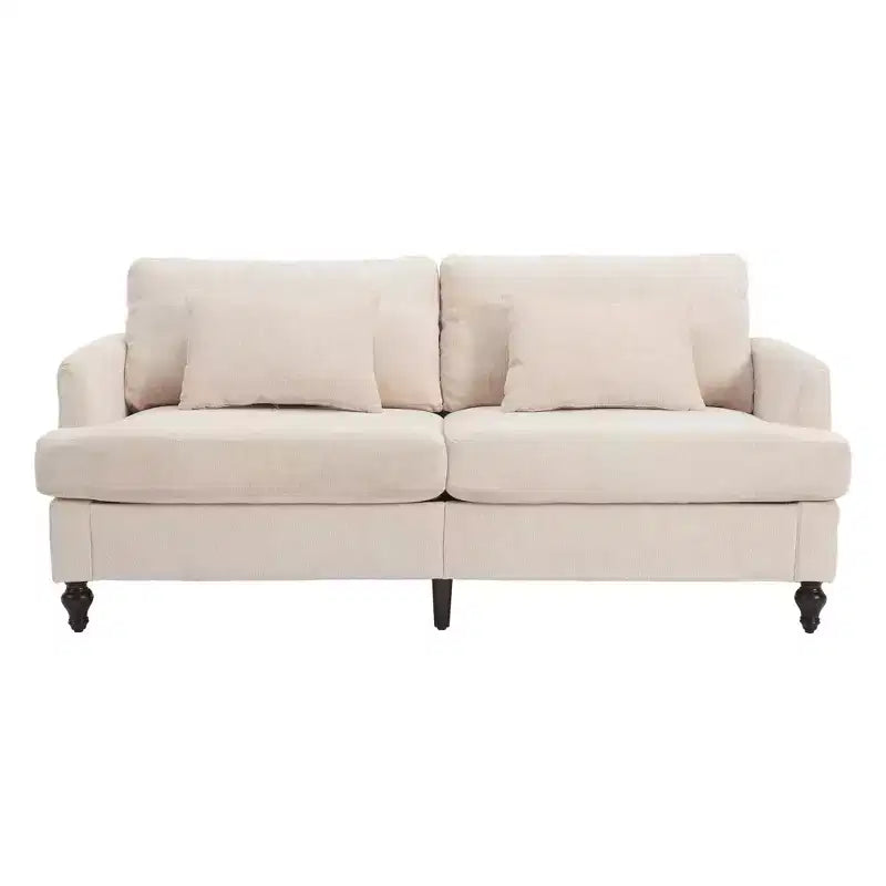 Mid Century Chenille Fabric Loveseat Sofa, 2-Seat Upholstered Modern Couch