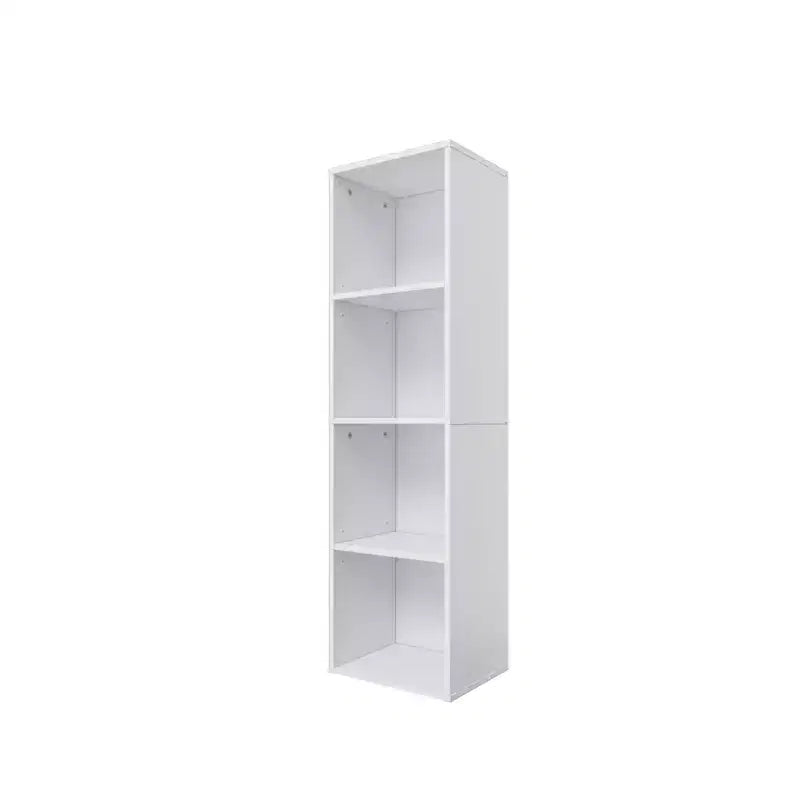 41.93 in. Tall Wood 4-Shelf Etagere Bookcase with Adjustable Shelves
