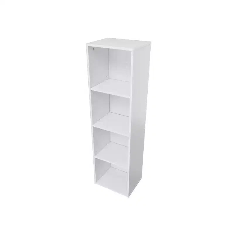 41.93 in. Tall Wood 4-Shelf Etagere Bookcase with Adjustable Shelves