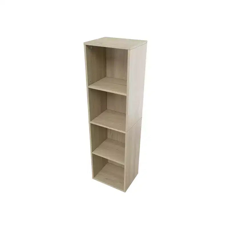 41.93 in. Tall Wood 4-Shelf Etagere Bookcase with Adjustable Shelves