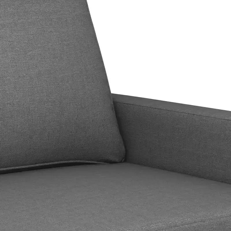 3-seater Sofa Dark Grey 100% Polyester Fabric, Metal, Textilene, Foam