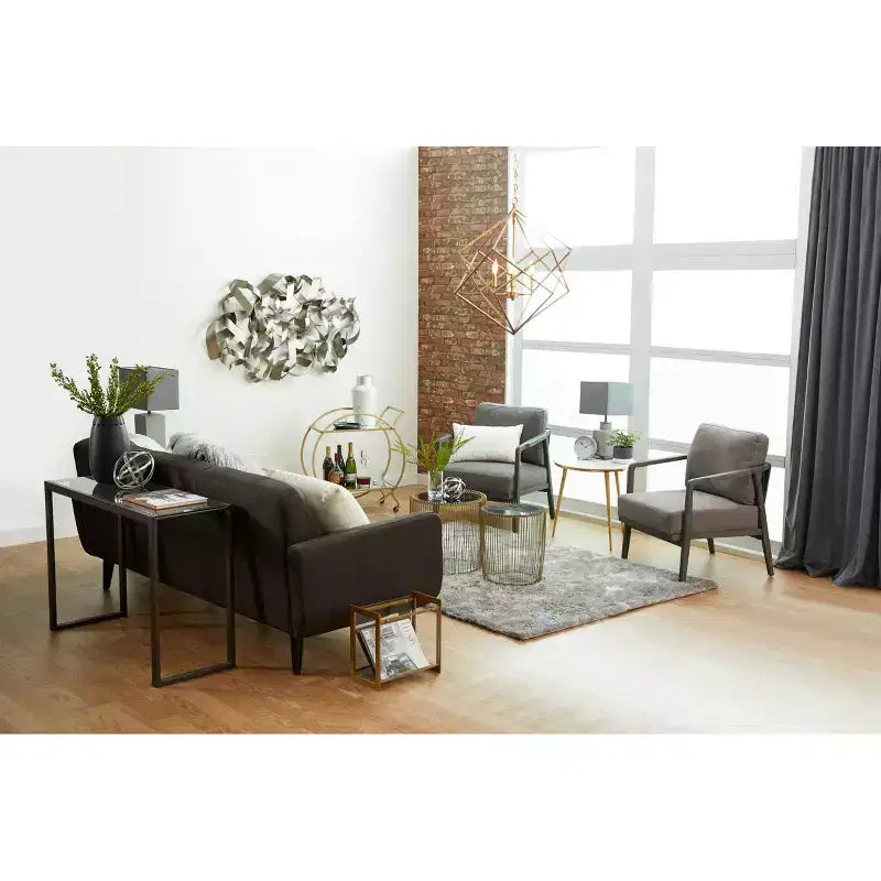 Contemporary Glam Metal Bar Cart
