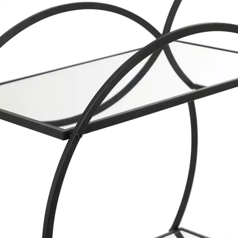Contemporary Glam Metal Bar Cart