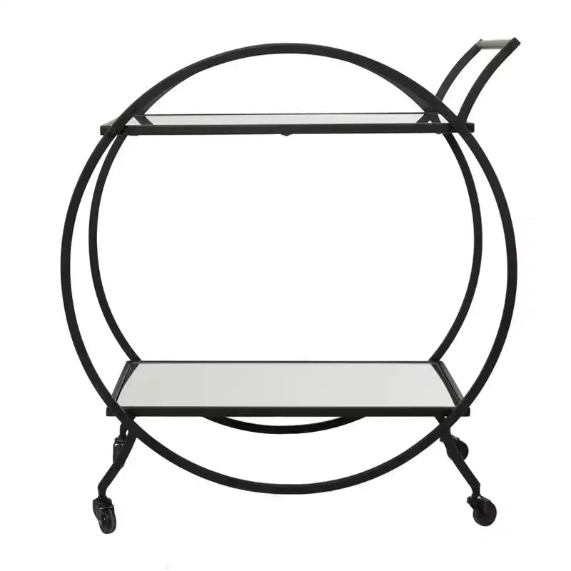Contemporary Glam Metal Bar Cart