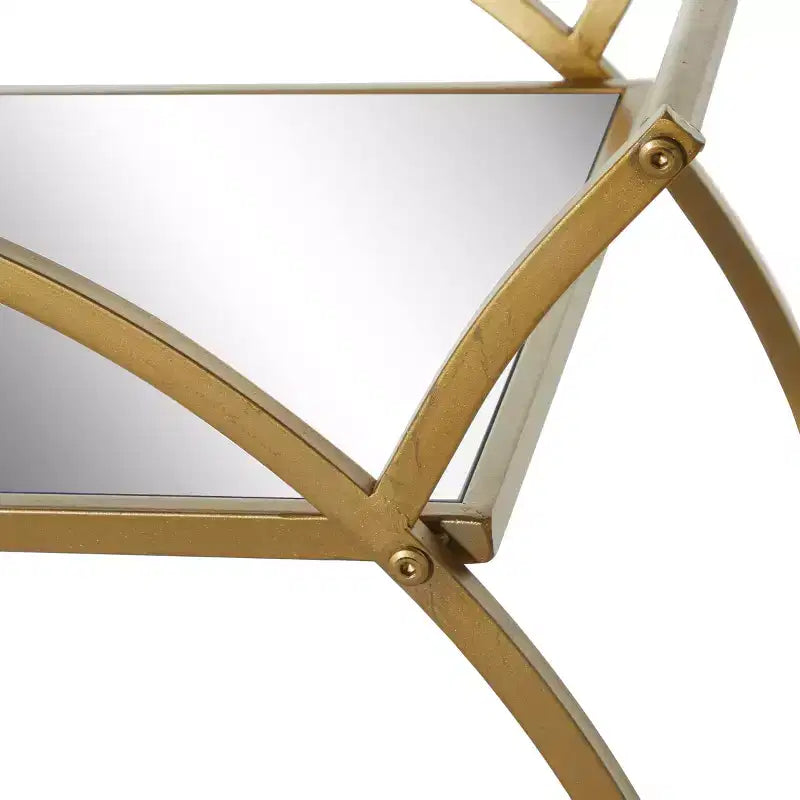 Contemporary Glam Metal Bar Cart