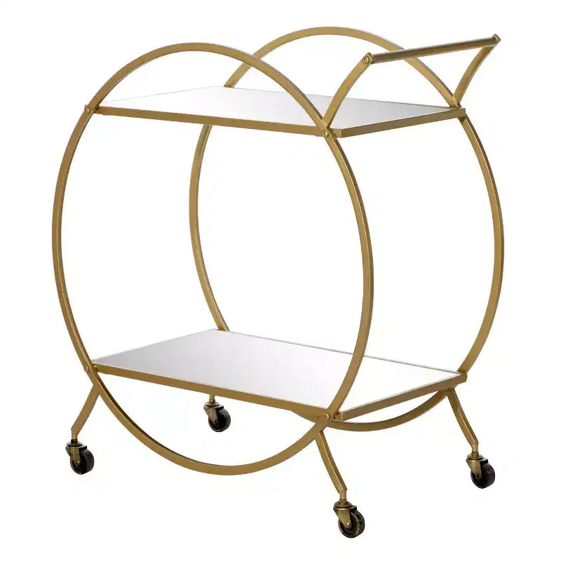 Contemporary Glam Metal Bar Cart