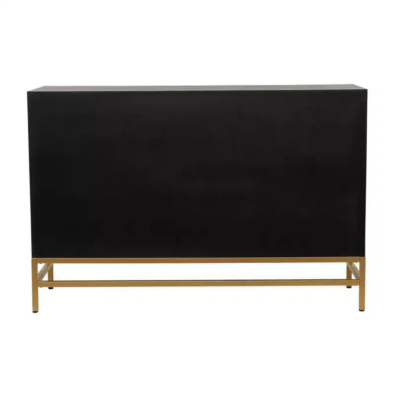 Glam Mirrored Wood Cabinet
